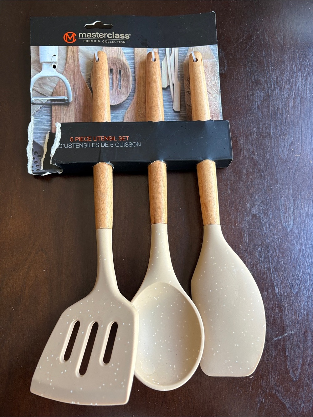 MasterClass Beige 5-Piece Cooking Utensil Set